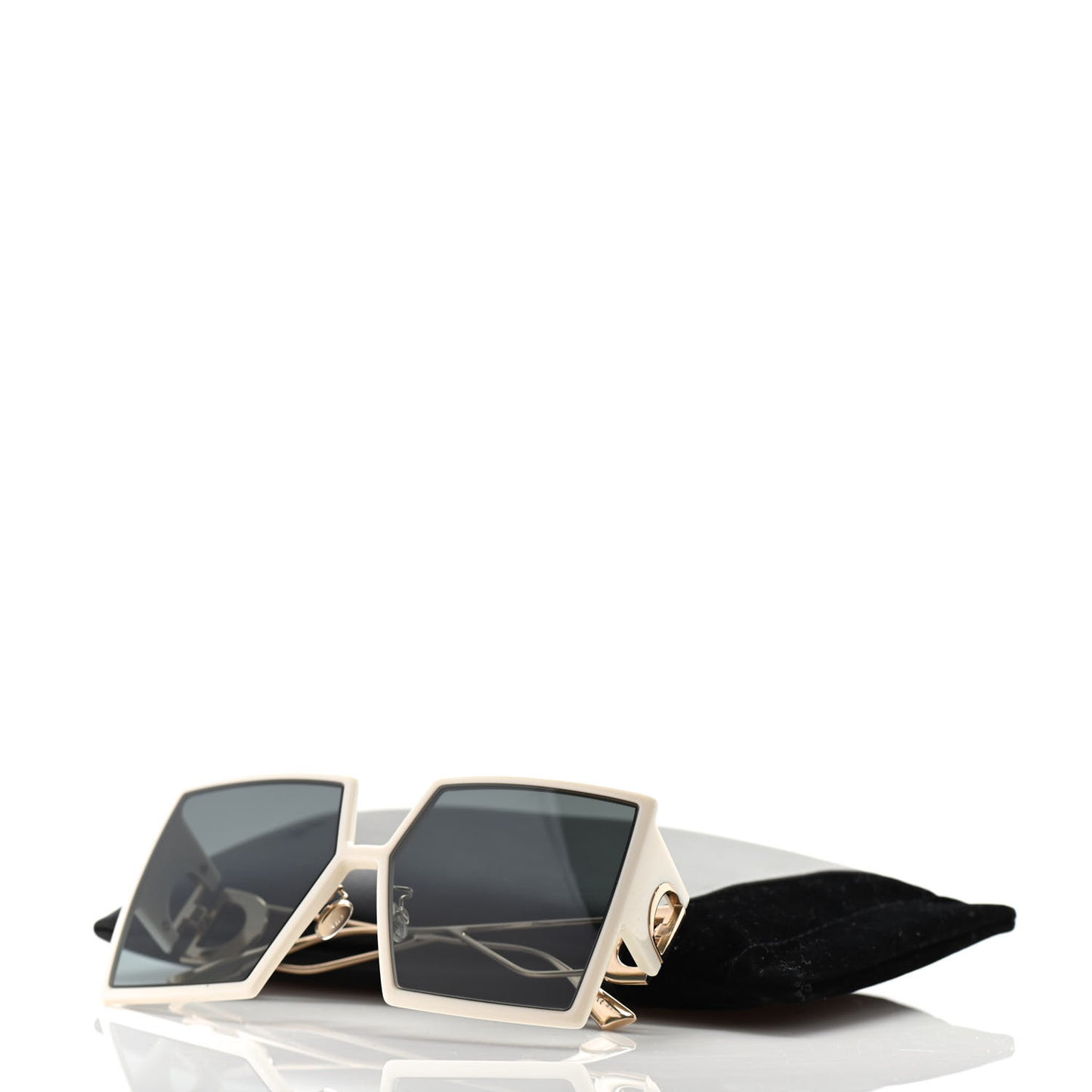 Square 30 Montaigne Sunglasses White