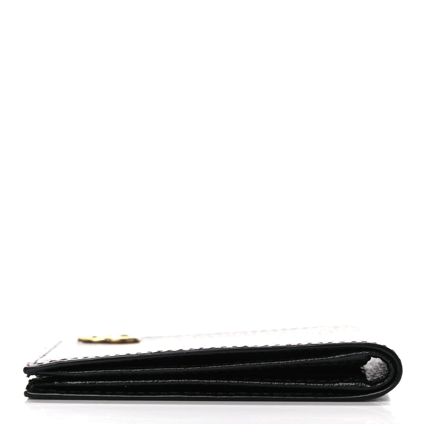 Calfskin Boar Effect GG Marmont Bi-Fold Wallet Black
