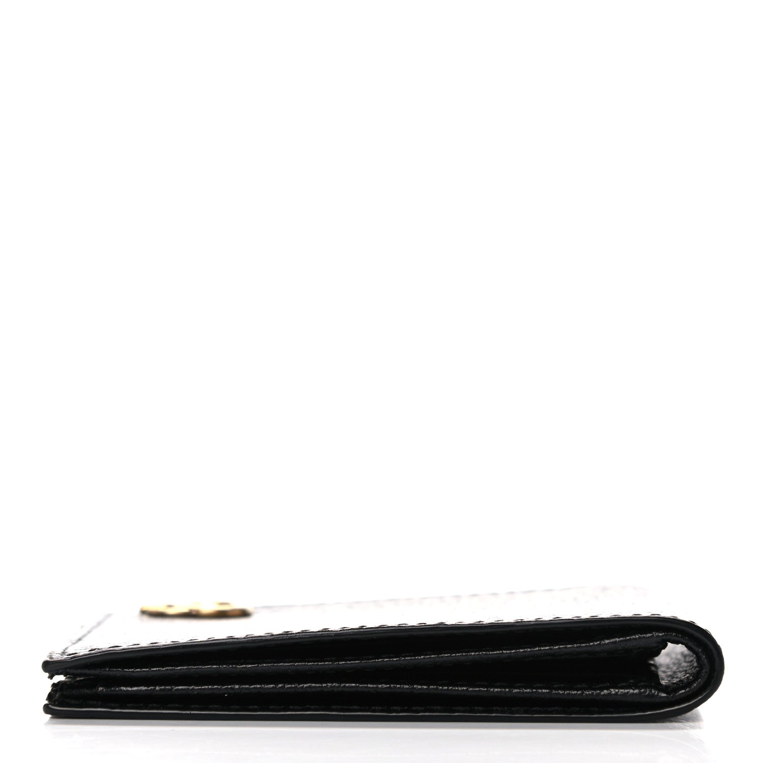 Gucci Calfskin Boar Effect GG Marmont Bi-Fold Wallet Black 9 of 10
