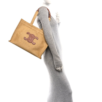 Celine Canvas Calfskin Triomphe Large Cabas Thais Natural Tan 2 of 11