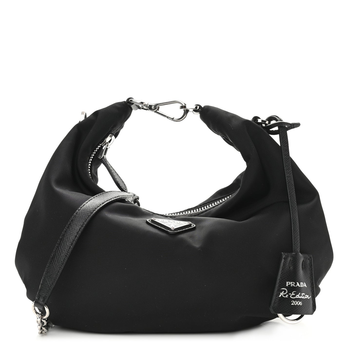 Tessuto Nylon Saffiano Re-Edition 2006 Shoulder Bag Black
