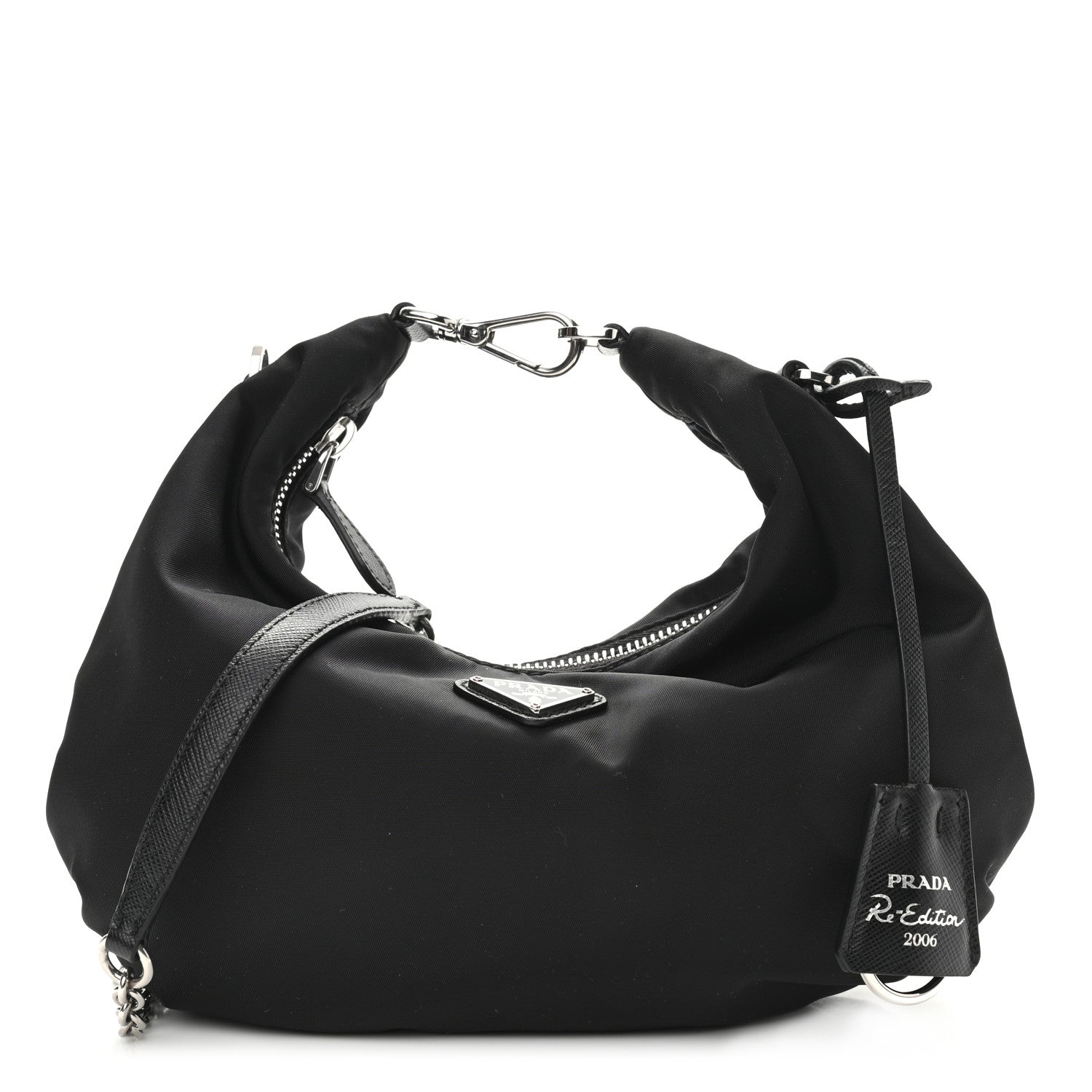Prada Tessuto Nylon Saffiano Re-Edition 2006 Shoulder Bag Black 1 of 11