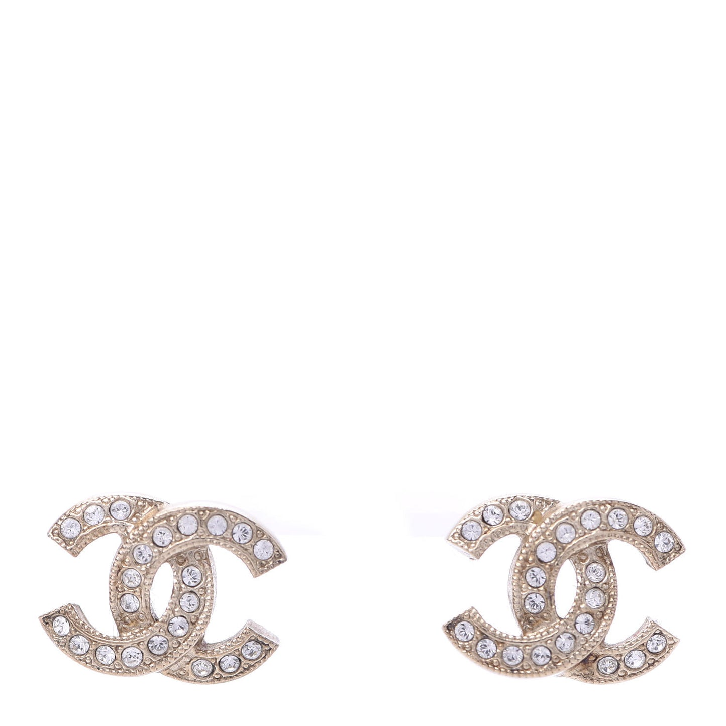 Crystal Mini Timeless CC Earrings Gold