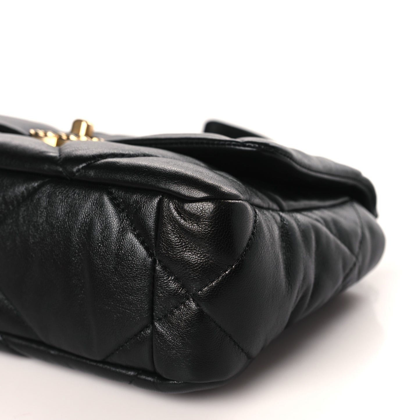 Goatskin Quilted Medium Chanel 19 Flap Black