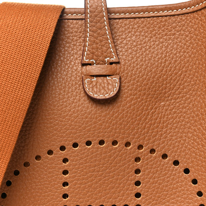 Hermes Taurillon Clemence Evelyne 23 Poche III Gold 8 of 11