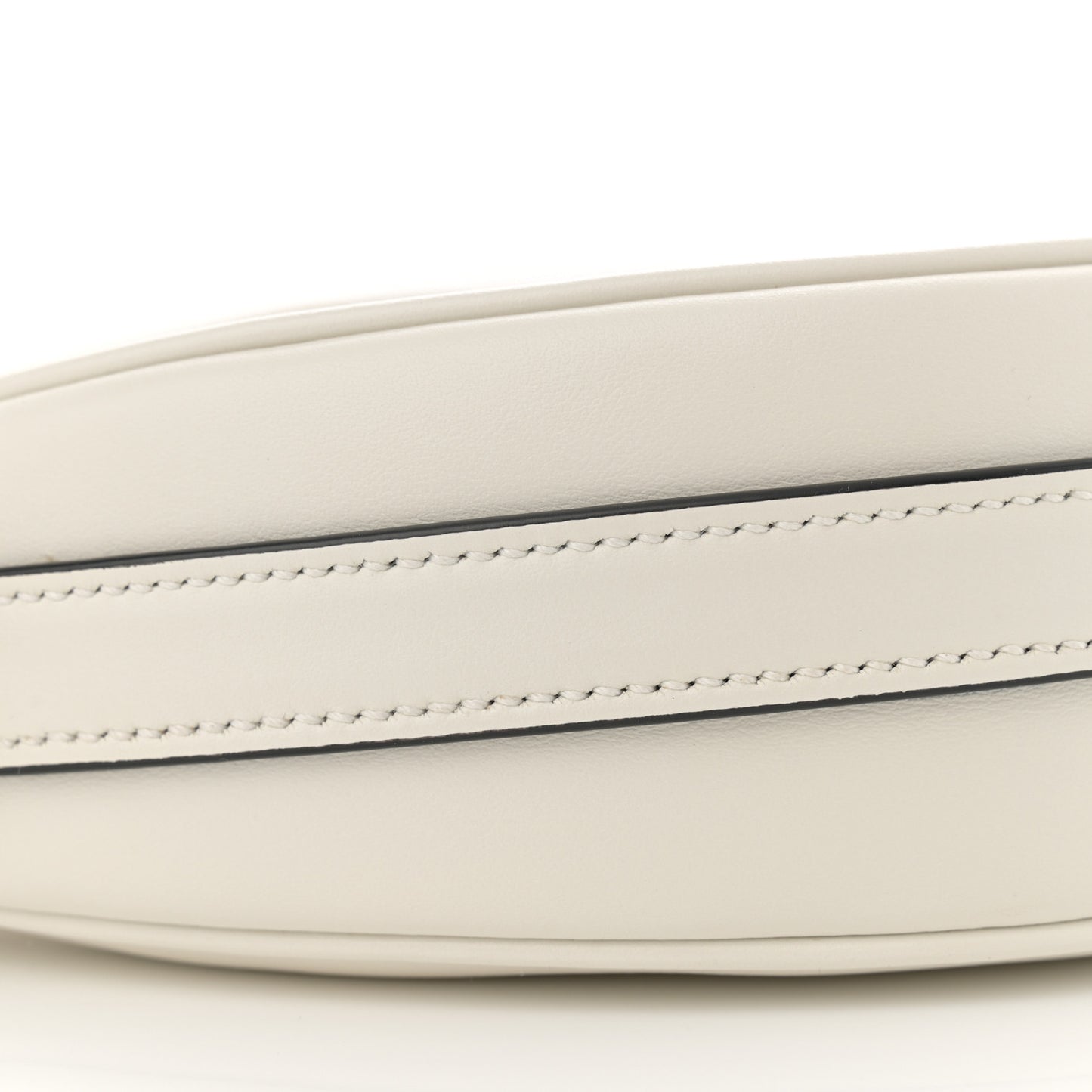 Soft Calfskin Arque Shoulder Bag White