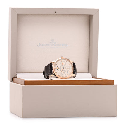 Jaeger-LeCoultre 18K Pink Gold Alligator 39mm Master Ultra Thin Perpetual Calendar Automatic Watch Beige Q1303520 5 of 5