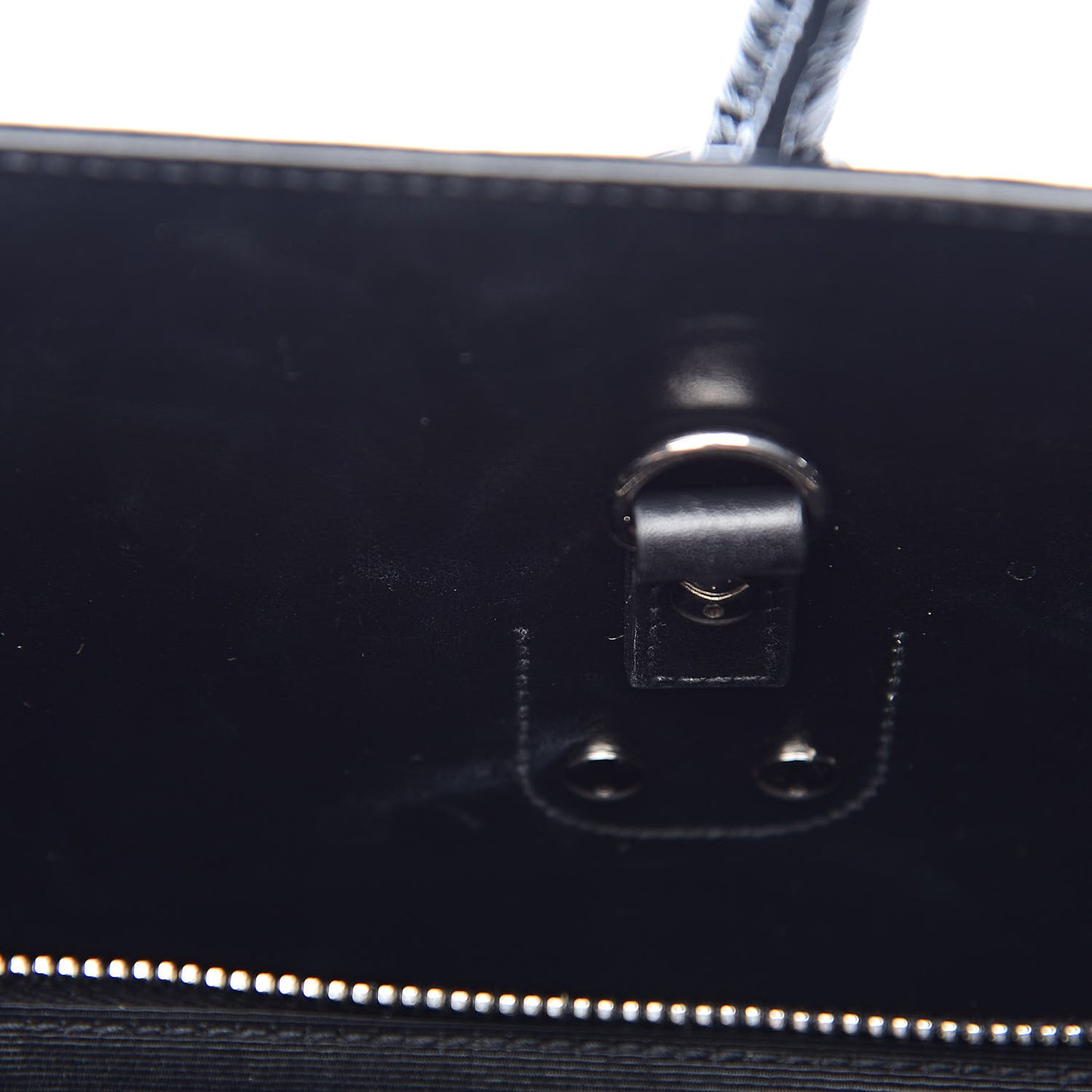 Calfskin Crocodile Embossed Small Sac de Jour Black
