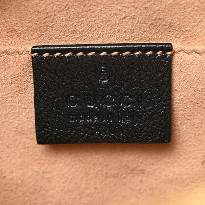 Gucci Monogram Matelasse Diagonal Small GG Marmont Chain Shoulder Bag Beige Black 5 of 9