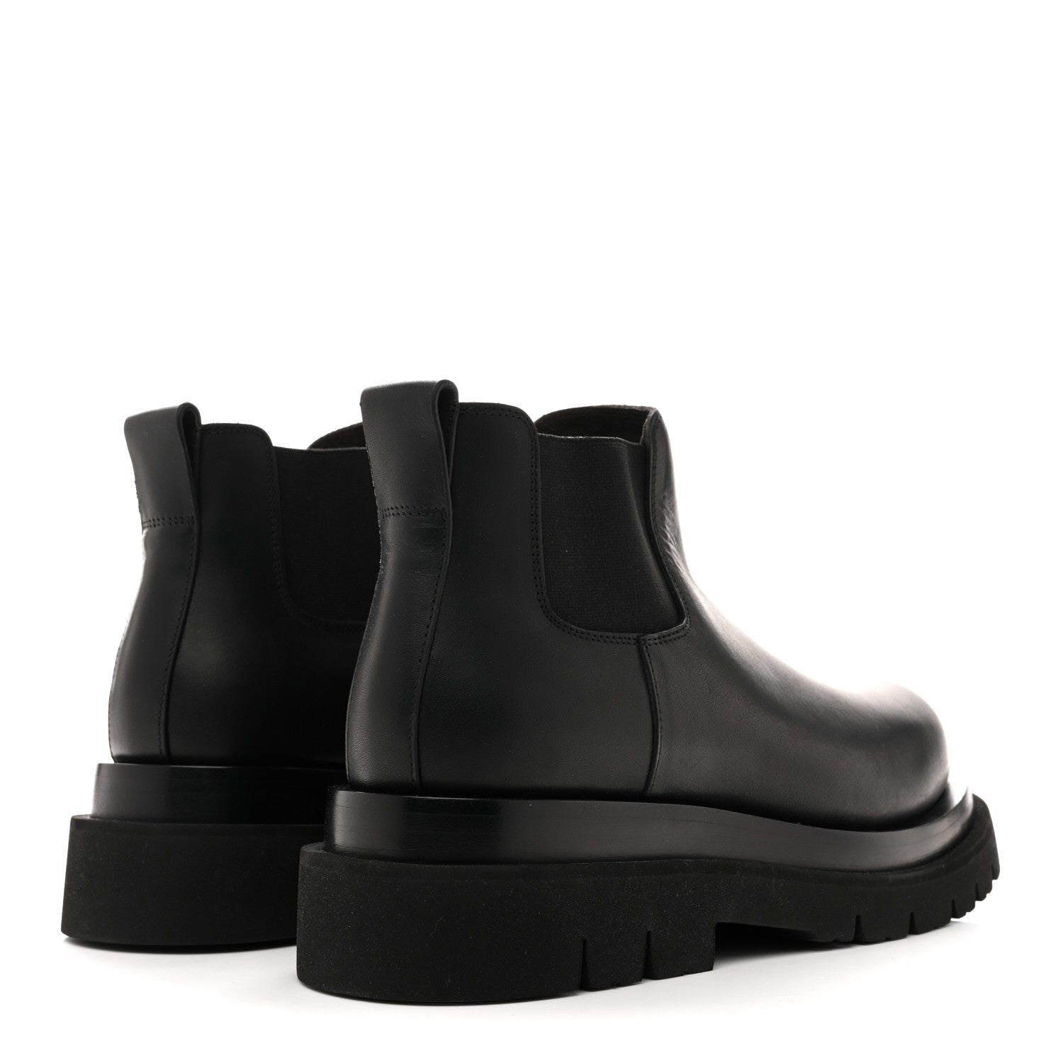 Bottega Veneta Military Calfskin Lug Chelsea Ankle Boots 41 Black 5 of 12
