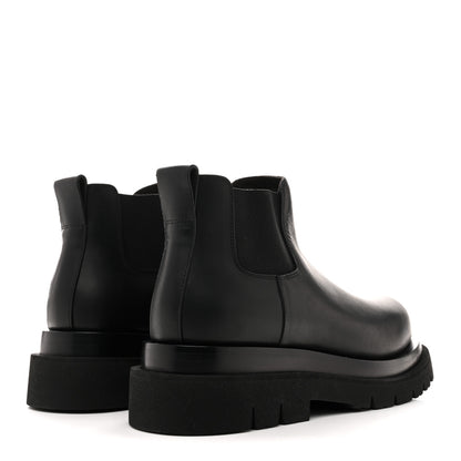 Bottega Veneta Military Calfskin Lug Chelsea Ankle Boots 41 Black 5 of 12