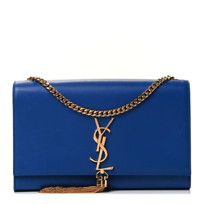 Saint Laurent Smooth Calfskin Medium Classic Monogram Kate Tassel Satchel Royal Blue 1 of 4