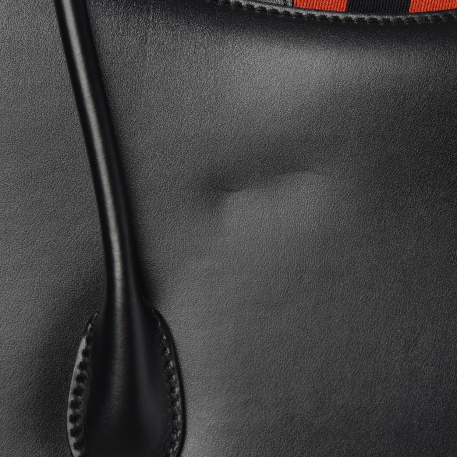 Gucci Plutone Calfskin Web Large Turn Lock Top Handle Duffle Bag Black 10 of 12