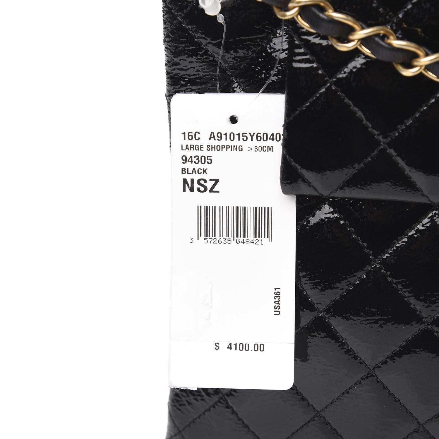 Chanel Patent Goatskin Quilted 3 Pocket Accordion Flap Black 12 of 14