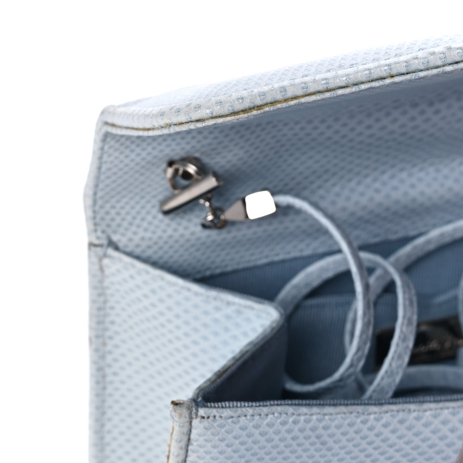 Judith Leiber Crystal Lizard Embossed Evening Bag Light Blue 12 of 13