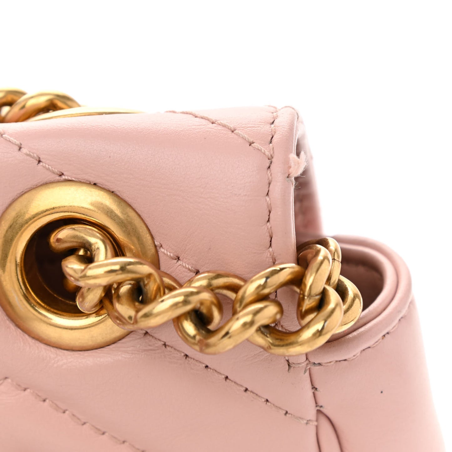 Calfskin Matelasse Mini GG Marmont Shoulder Bag Perfect Pink