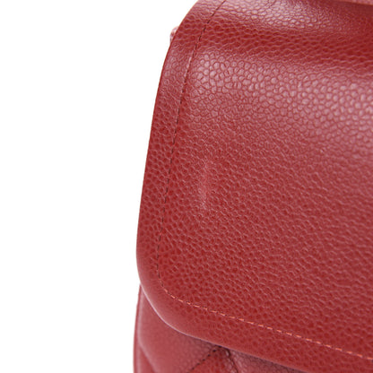 Chanel Caviar Quilted Jumbo Double Flap Red 8 of 12