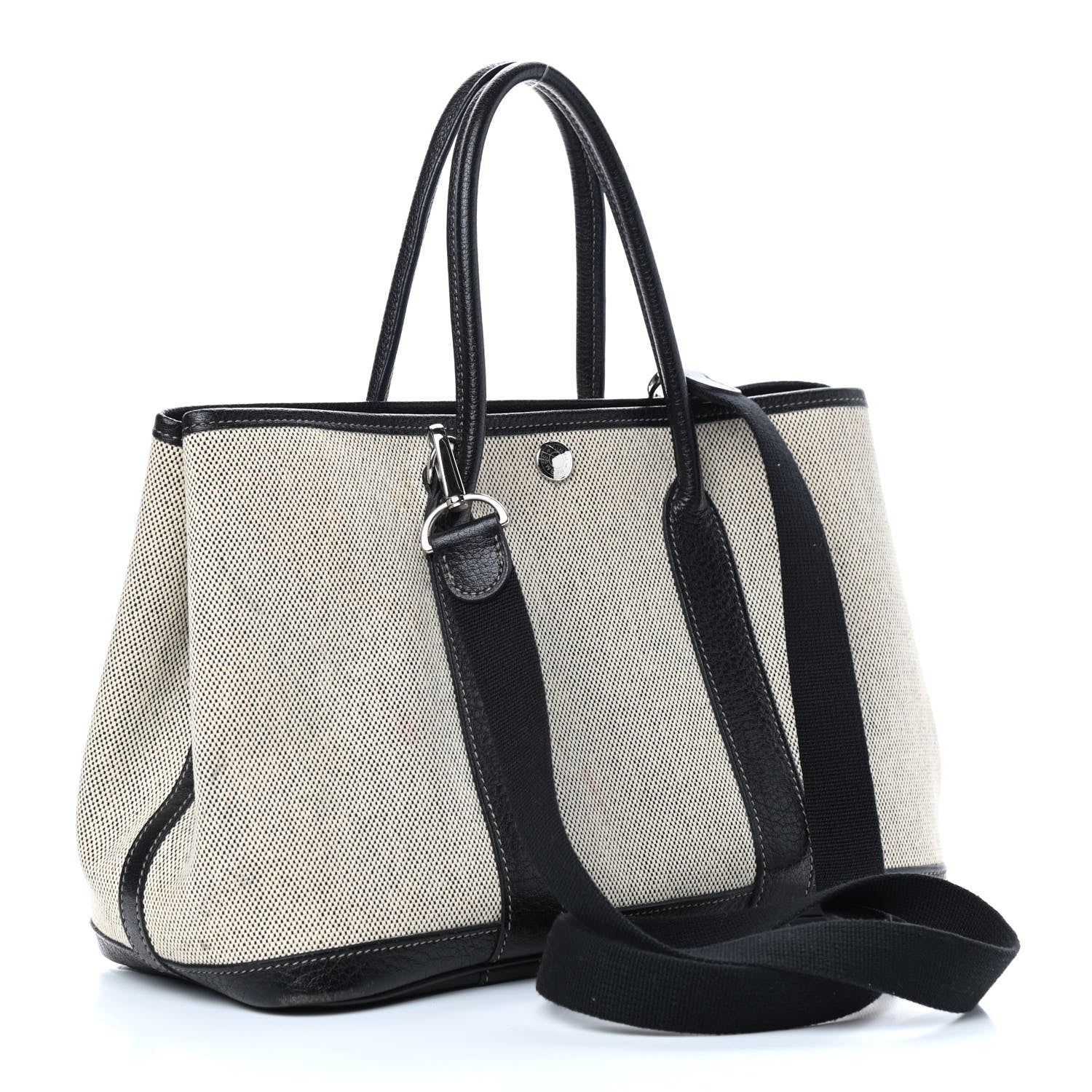 Hermes Twill D H Negonda Garden Party 30 TPM Ecru Black 3 of 11