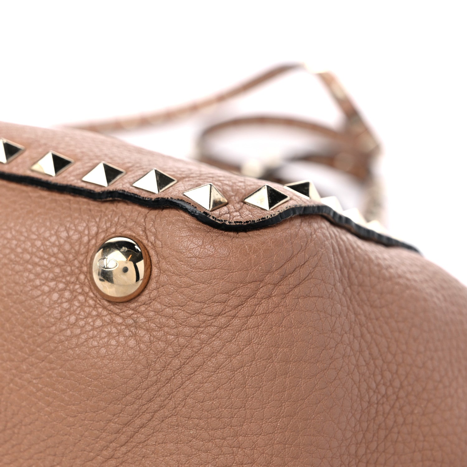 Valentino Garavani Grained Calfskin Small Rockstud Tote Skin Sorbet 8 of 18