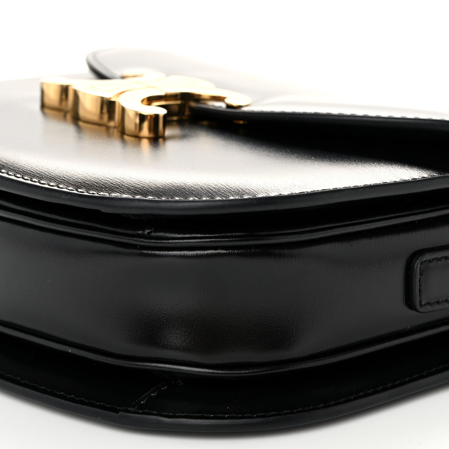 Celine Shiny Calfskin Besace Clea Triomphe Black 9 of 10