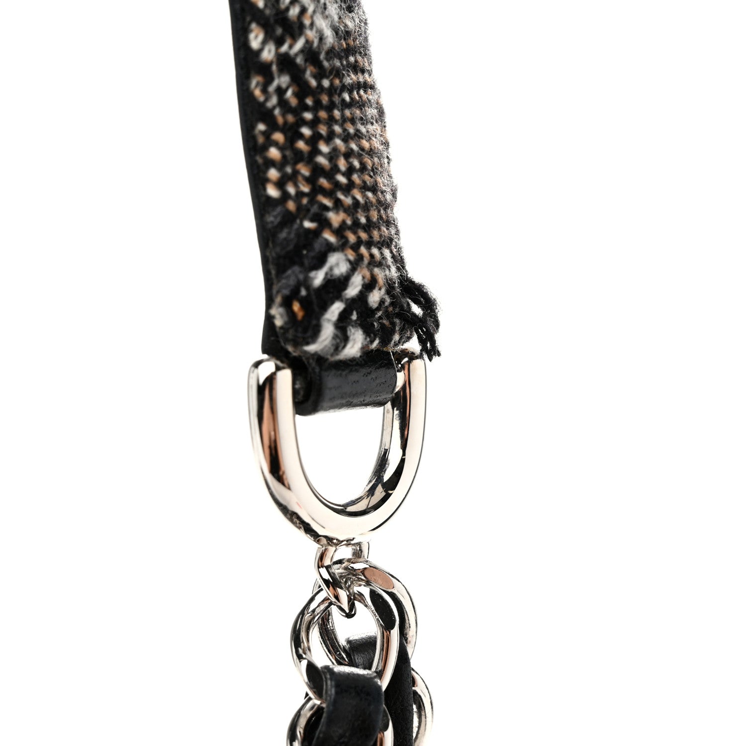 Chanel Woven Tweed CC Flap Dark Grey 10 of 10