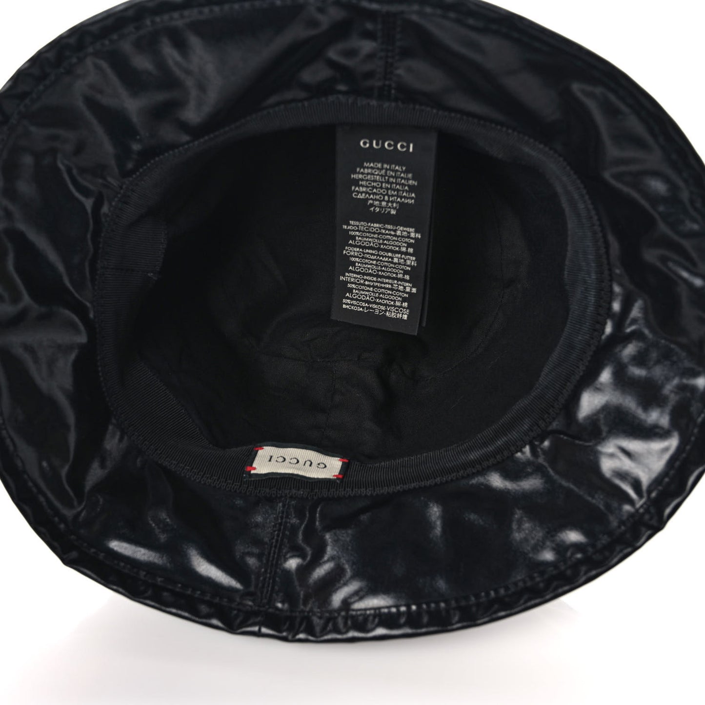 Coated Canvas Logo Bucket Hat M Black
