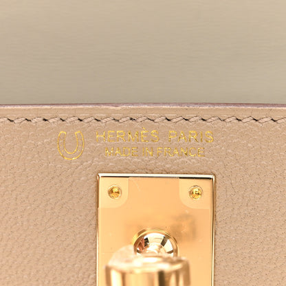 Hermes Chevre Mysore Horseshoe Mini Kelly Sellier 20 Gris Tourterelle Gris Perle 6 of 10
