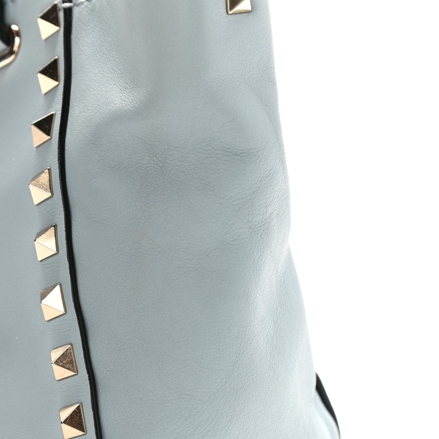 Vitello Mini Rockstud Tote Sky Sorbet