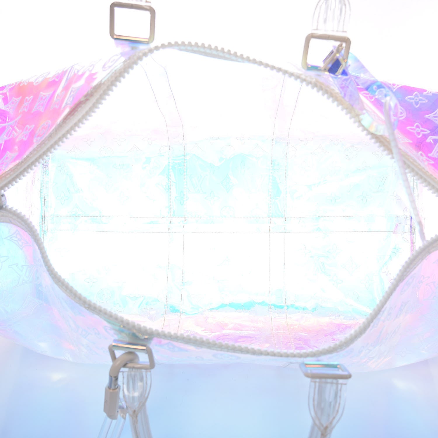 Louis Vuitton PVC Monogram Keepall Bandouliere 50 Iridescent Prism 5 of 11