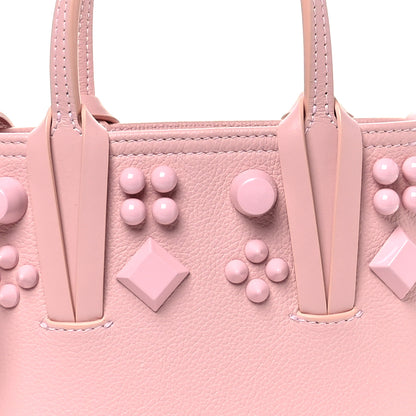 Christian Louboutin Calfskin Empire Spike Studded Mini North South Cabata Tote Rosy 8 of 10