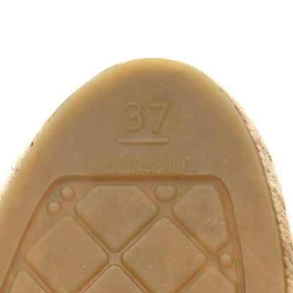 Chanel Lambskin CC Espadrilles 37 Beige Black 6 of 10