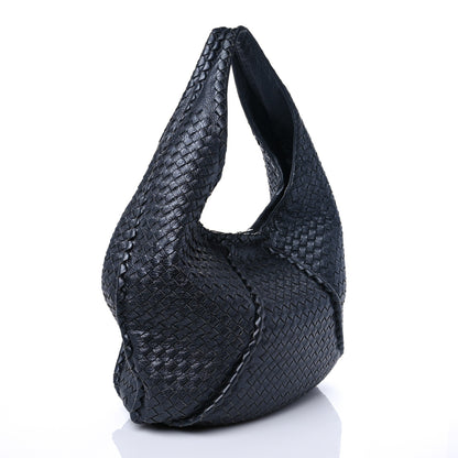 Bottega Veneta Cervo Intrecciato Large Simple Hobo Gunmetal 2 of 4