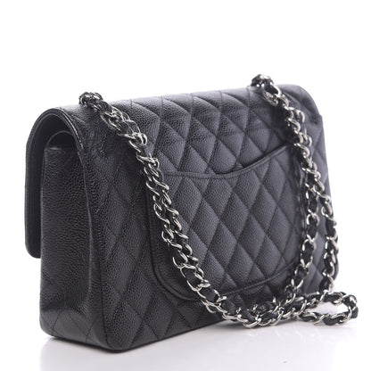 Chanel Caviar Quilted Medium Double Flap Black 3 of 14