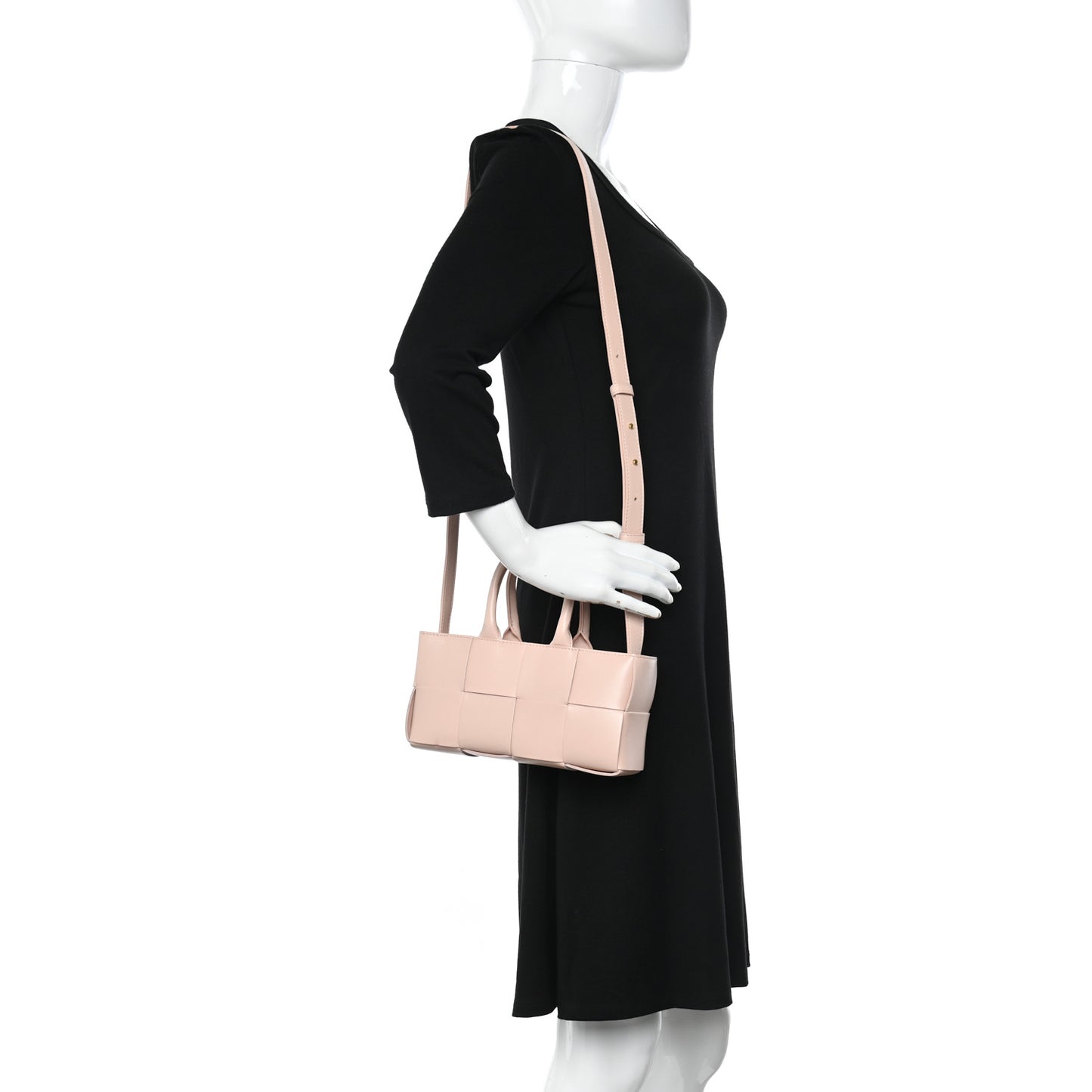 Nappa Maxi Intreccio Mini Arco East West Tote Melon Washed