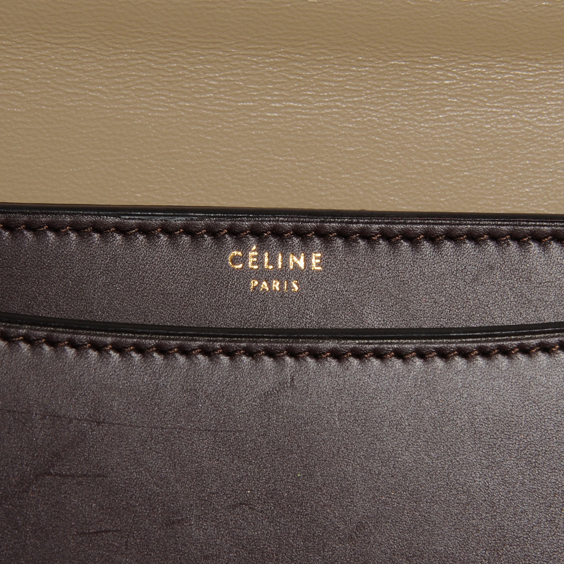 Celine Smooth Calfskin Medium Case Chain Flap Burgundy 6 of 8