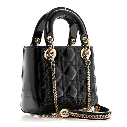Christian Dior Patent Cannage Mini Lady Dior Black 3 of 10