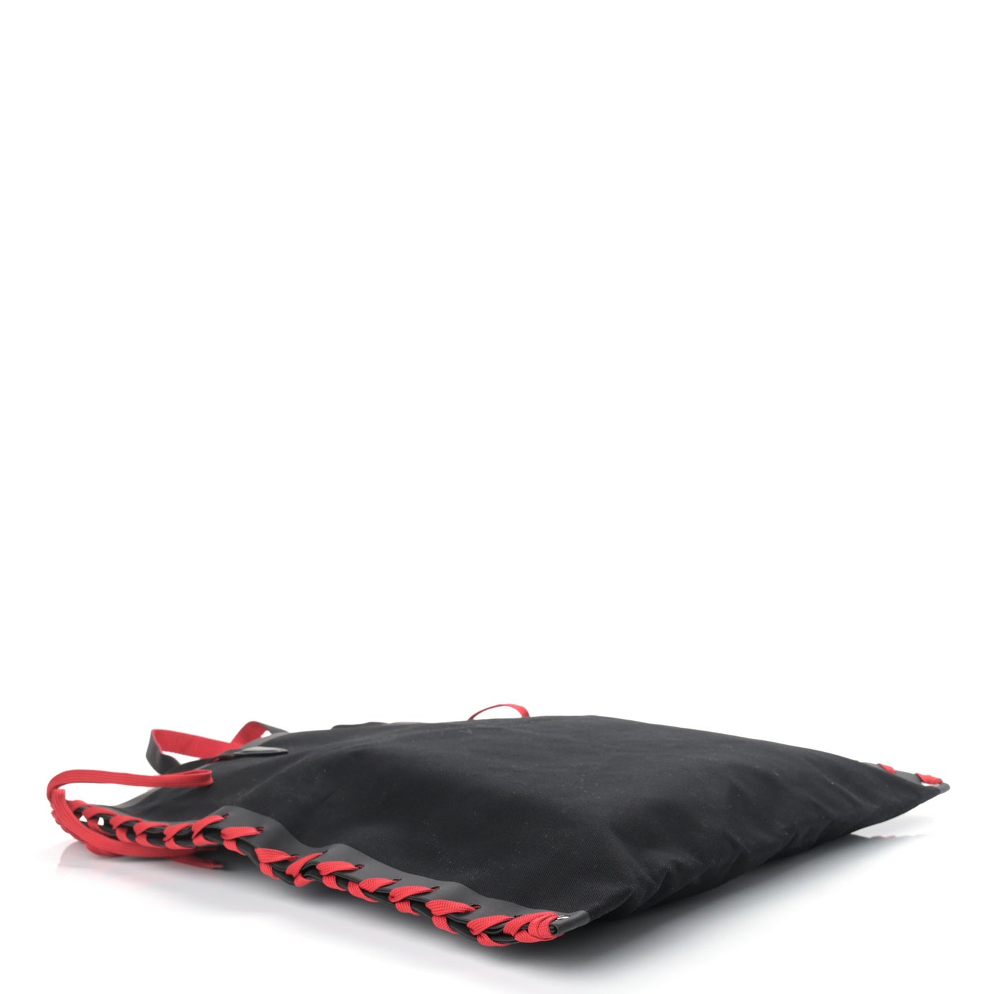 Braided Canvas Cabalace Shopper Tote Black