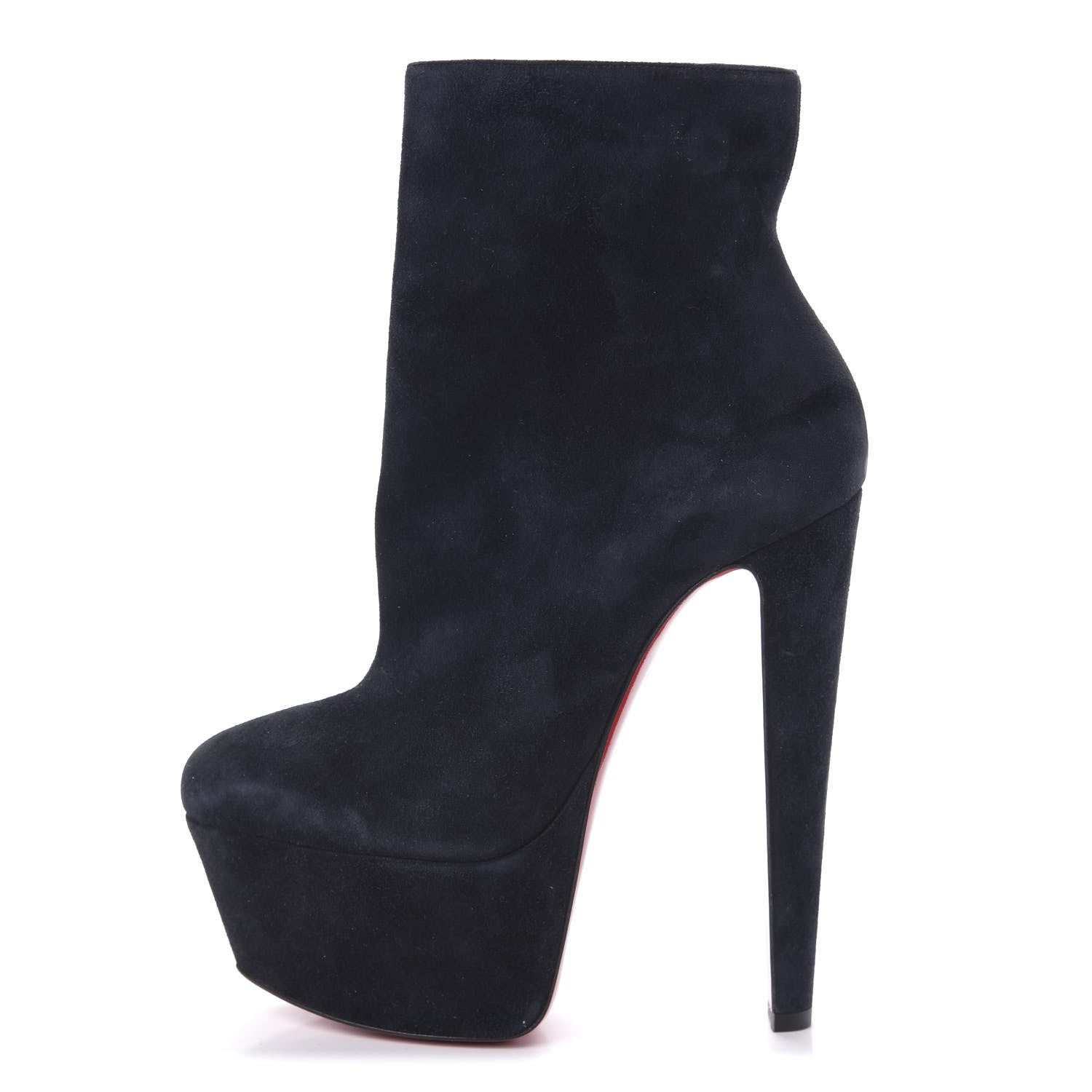 Christian Louboutin Suede Daf Booty 160 Ankle Boots 36.5 Black 1 of 7