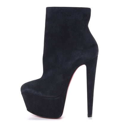 Christian Louboutin Suede Daf Booty 160 Ankle Boots 36.5 Black 1 of 7