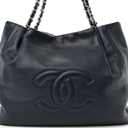 Chanel Caviar CC Timeless Shopping Tote Navy 8 of 15