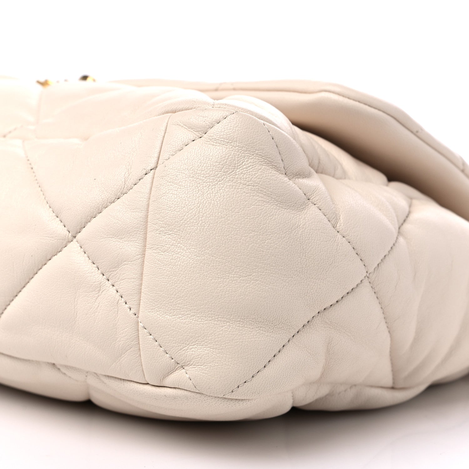 Chanel Lambskin Quilted Maxi Chanel 19 Flap Ivory 9 of 9