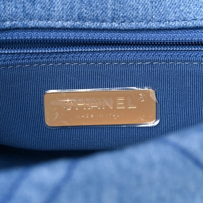 Chanel Denim Quilted Medium Chanel 19 Flap Blue 5 of 9