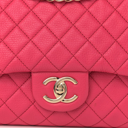 Chanel Calfskin Quilted XXL Travel Flap Bag Dark Pink 7 of 11