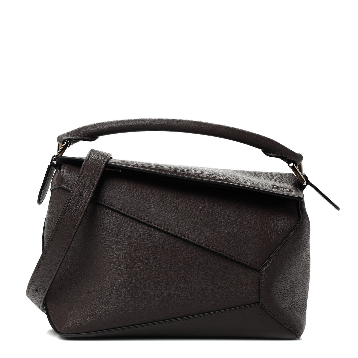 Calfskin Small Puzzle Bag Dark Taupe
