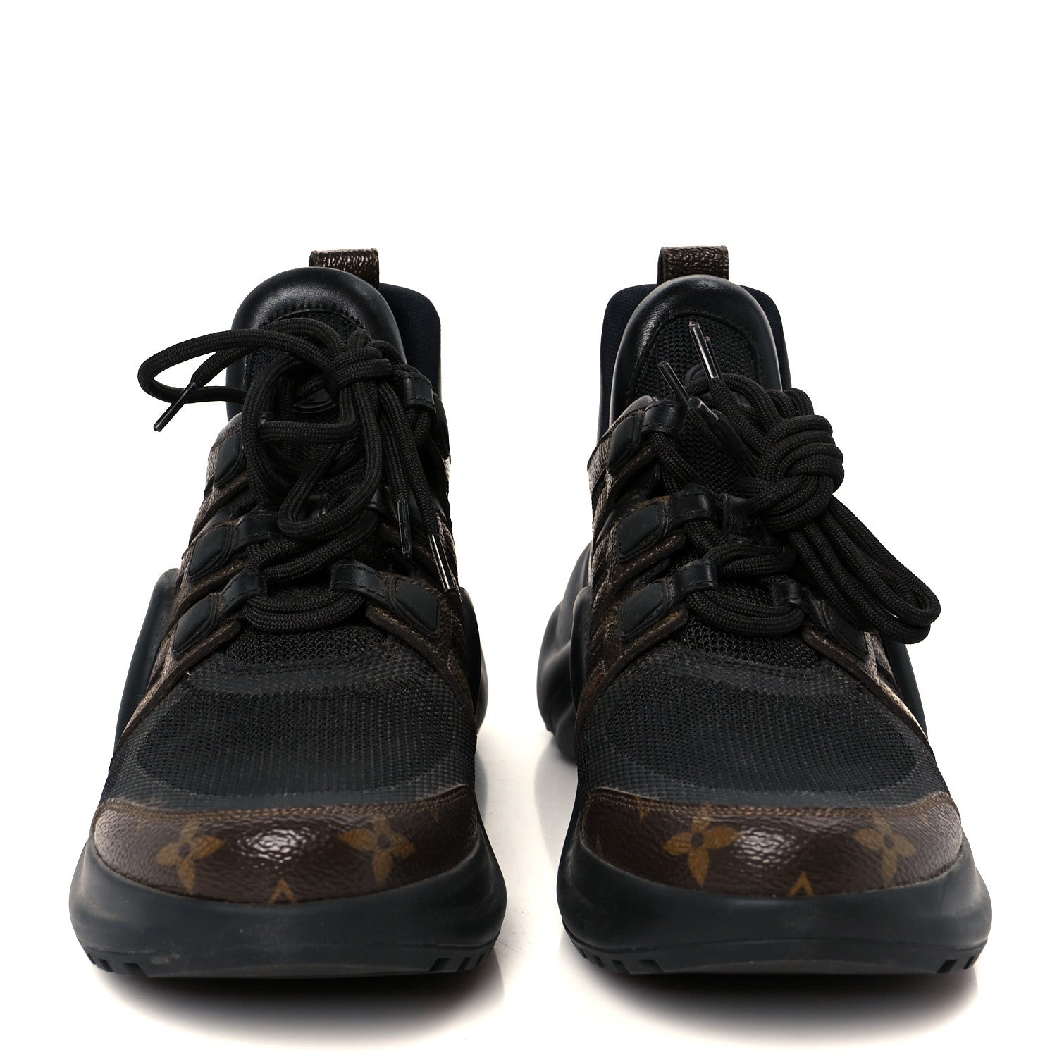 Louis Vuitton Calfskin Patent Monogram LV Archlight Sneakers 39.5 Black 3 of 9