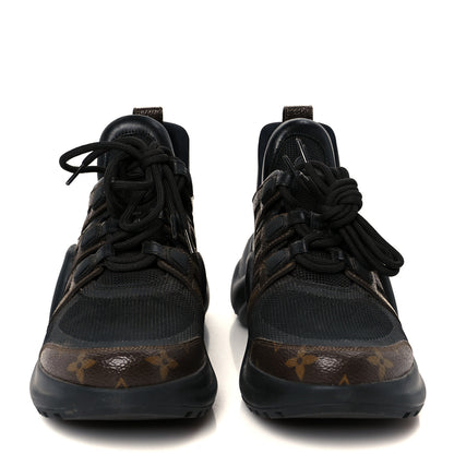 Louis Vuitton Calfskin Patent Monogram LV Archlight Sneakers 39.5 Black 3 of 9