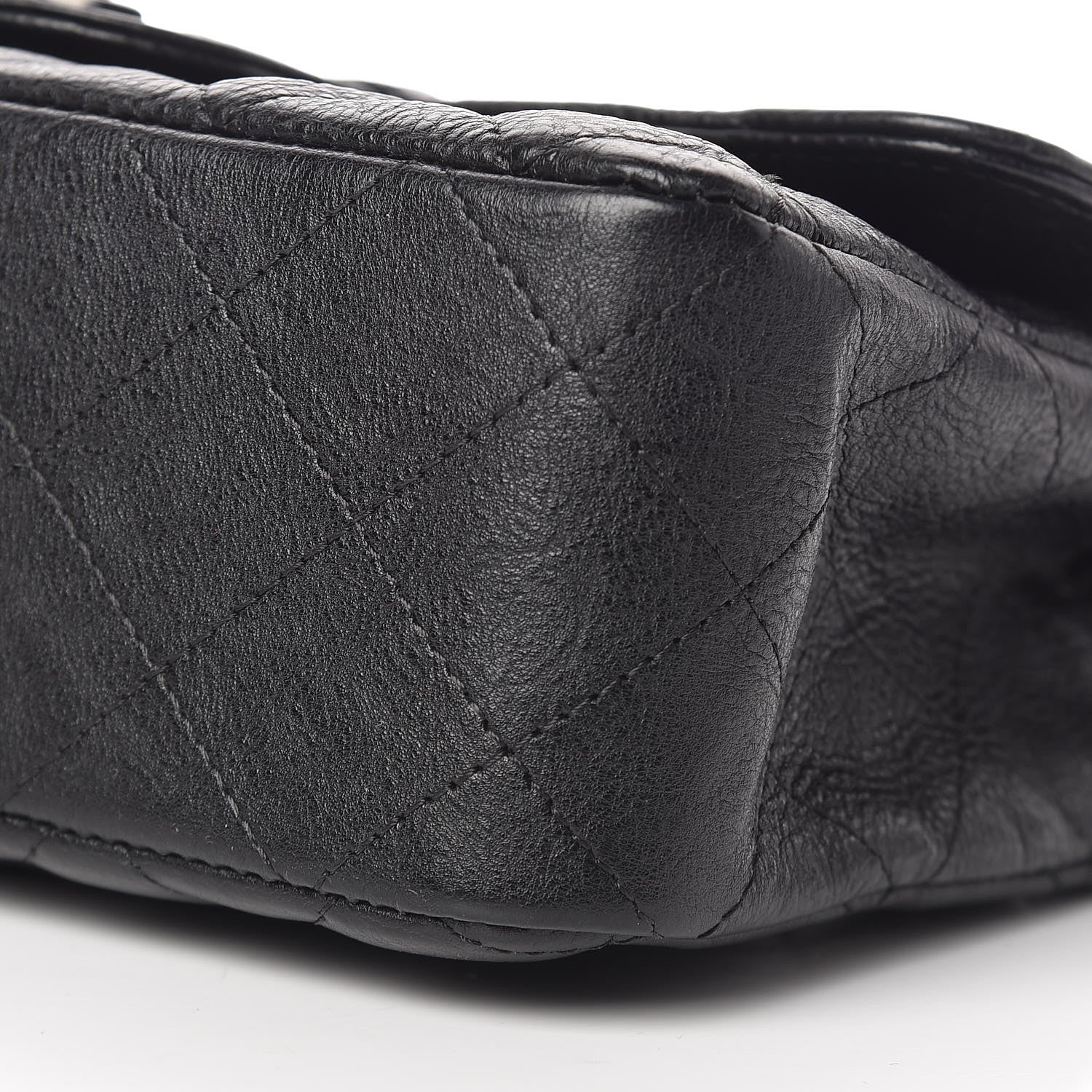 Chanel Crumpled Calfskin Quilted Mini Rectangular Flap So Black 10 of 12