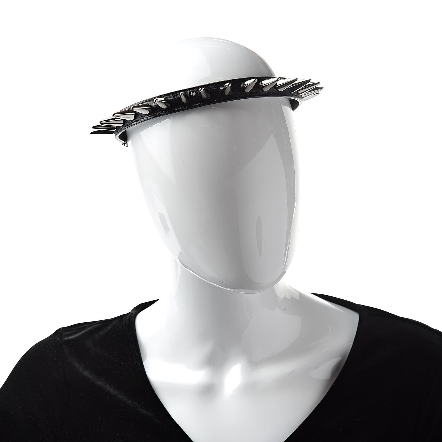 Gucci Calfskin Studs Elastic Headband Black 2 of 6