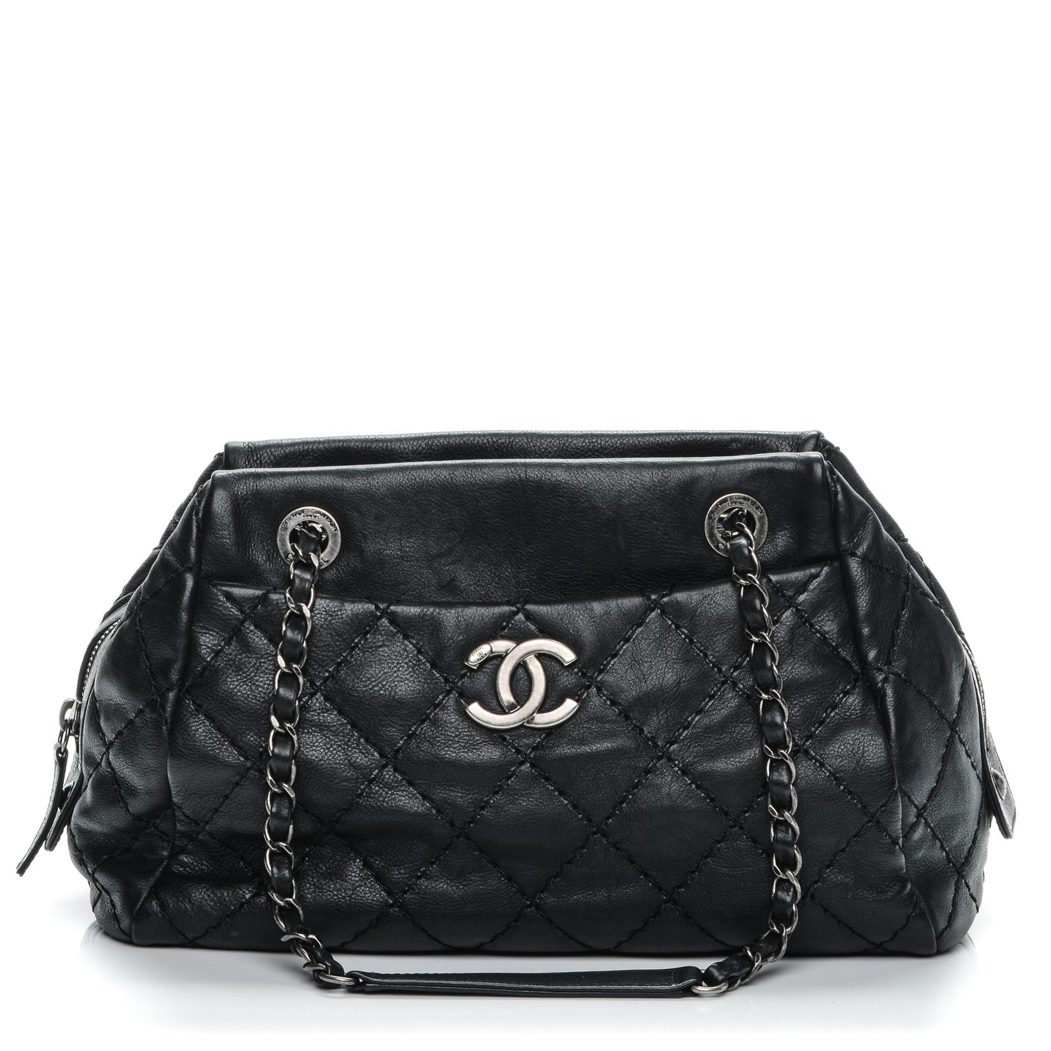 Chanel Calfskin Quilted Small Stitch It Tote Black 1 of 7