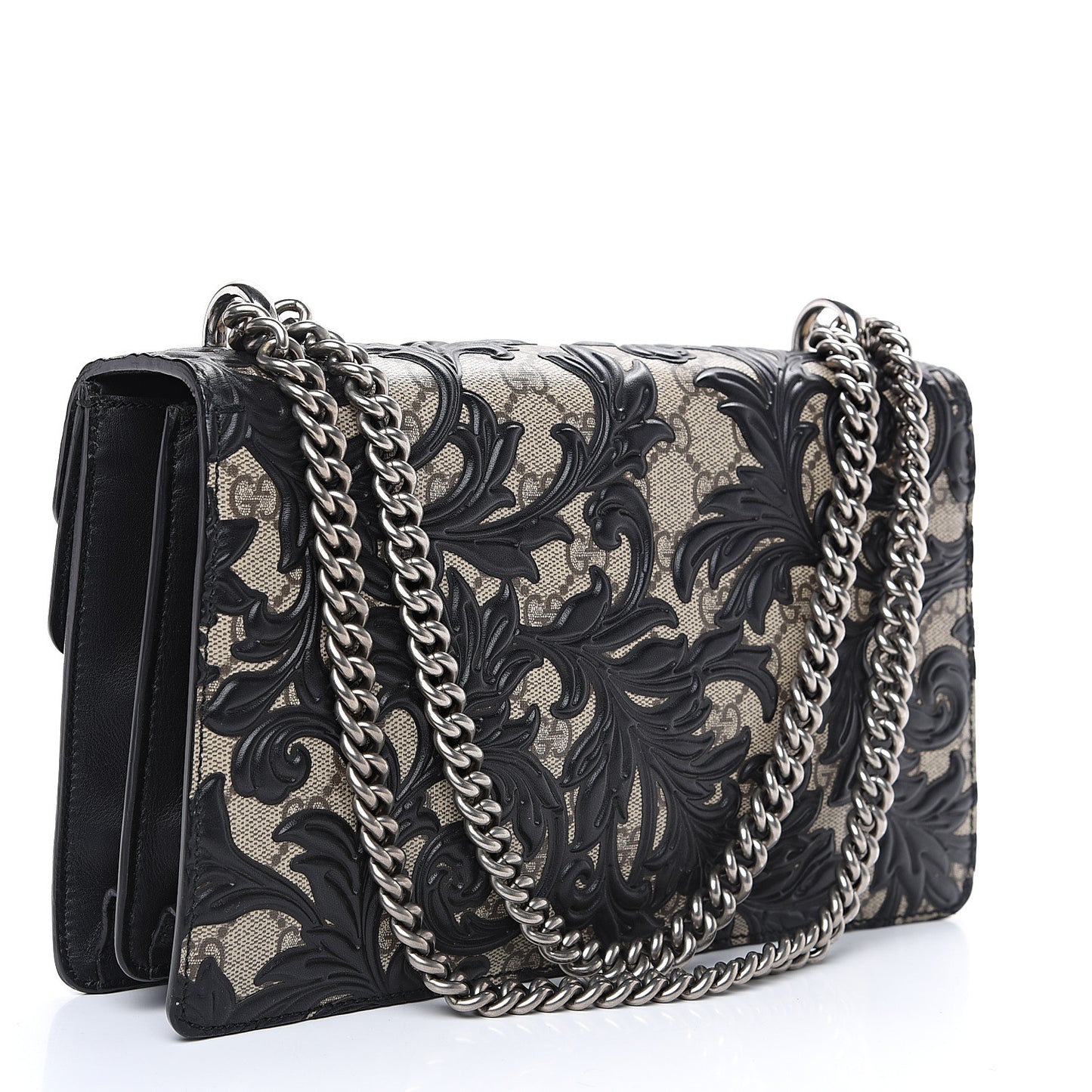 GG Supreme Monogram Arabesque Small Dionysus Shoulder Bag Black